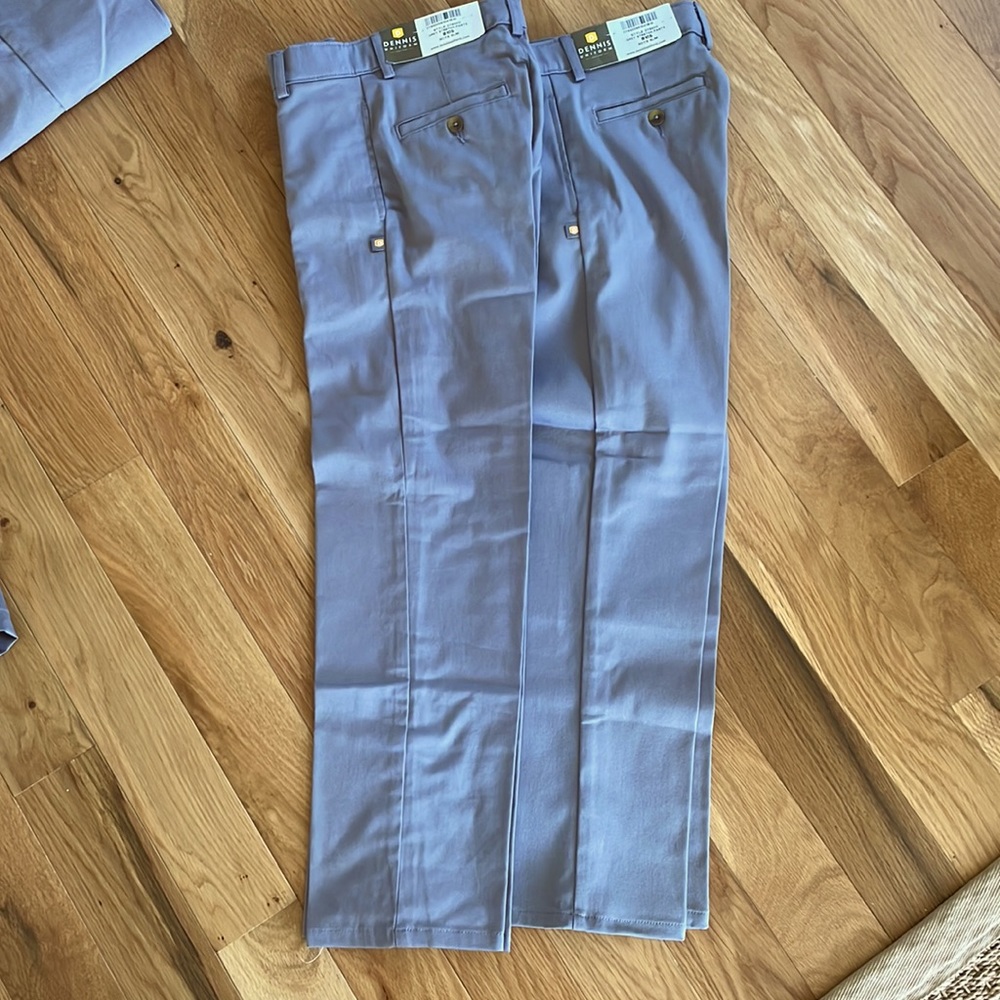 Two pairs of new Dennis uniform pants, gray, boys, 10 slim